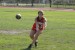 Varsity Flag Football Captain Michelle Goldman catching a pass. Photo Credit:JP PORTRAITS